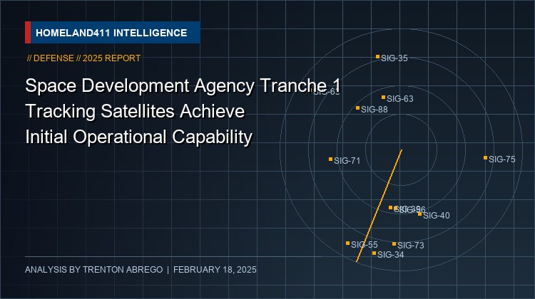 Space Development Agency Tranche 1 Tracking Satellites Achieve Initial Operational Capability
