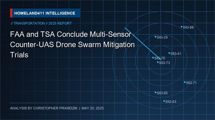 FAA and TSA Conclude Multi-Sensor Counter-UAS Drone Swarm Mitigation Trials
